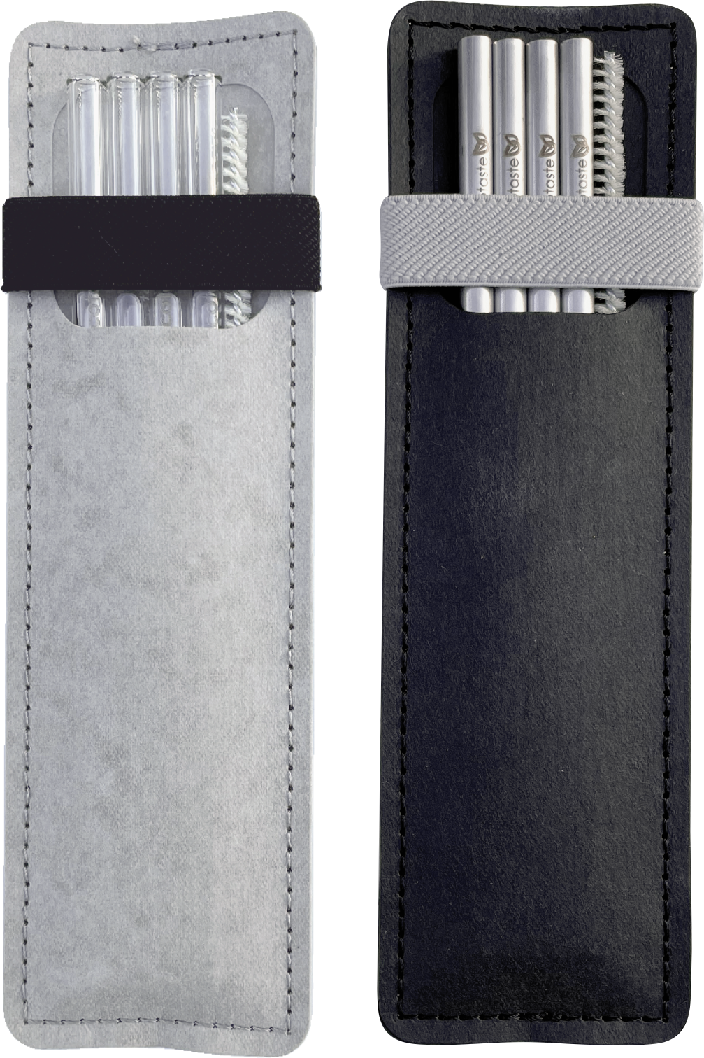 ecotaste - 4-er Trinkhalmset Glas "Germany" im Etui inkl. Lasergravur