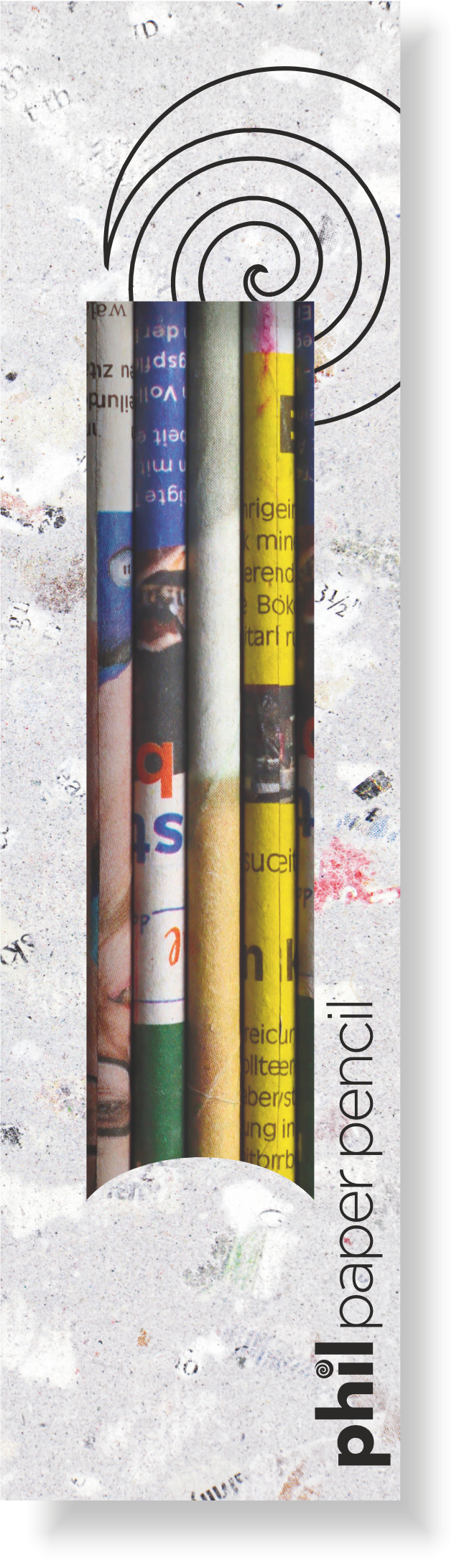 phil Zeitungspapier Farbstifte im 6-er Set