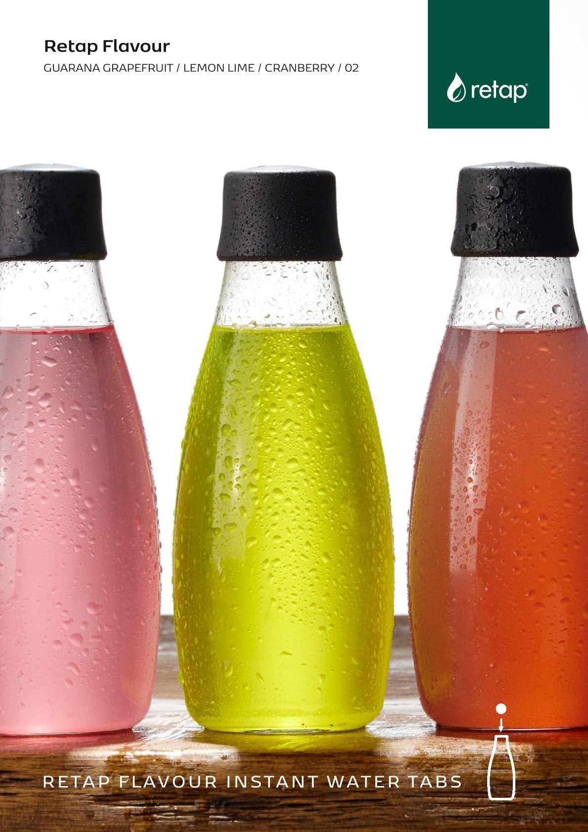 Retap_Flavour Instant Water Tabs: Cranberry/Cherry