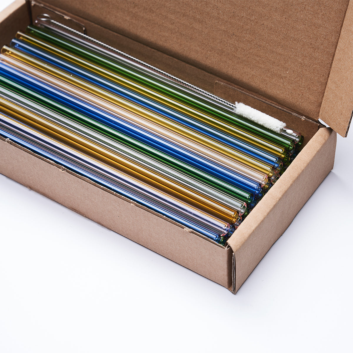 ecotaste GLASShalm 50 Stk. Box Klarglas oder farbig inkl. Lasergravur