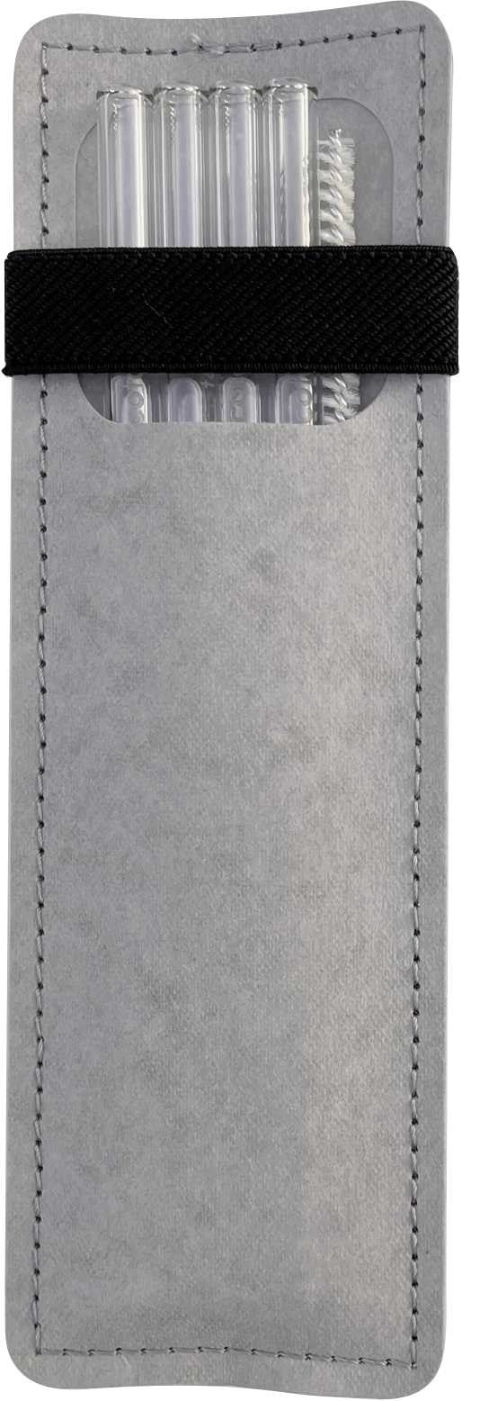 ecotaste - 4-er Trinkhalmset Glas "Germany" im Etui inkl. Lasergravur