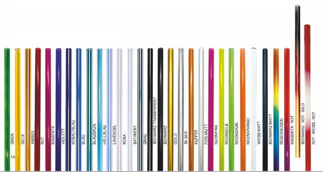 ecotaste - 4-er Trinkhalmset in Kartonbox 4C - farbiges Glas "Germany", inkl. Lasergravur