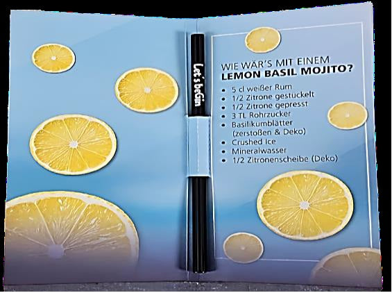 ecotaste - 1-er Karte Trinkhalm klar oder farbig in Faltkarte