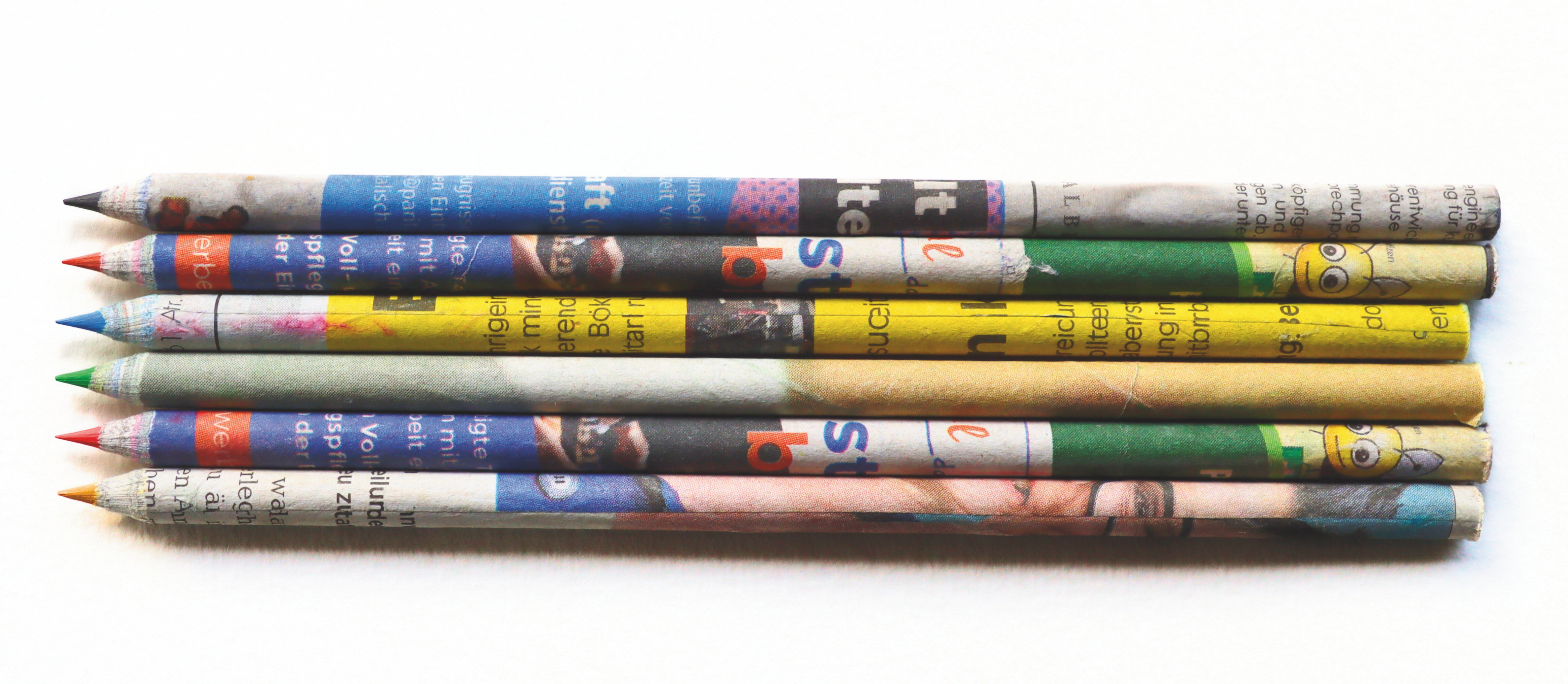 phil Zeitungspapier Farbstifte im 6-er Set