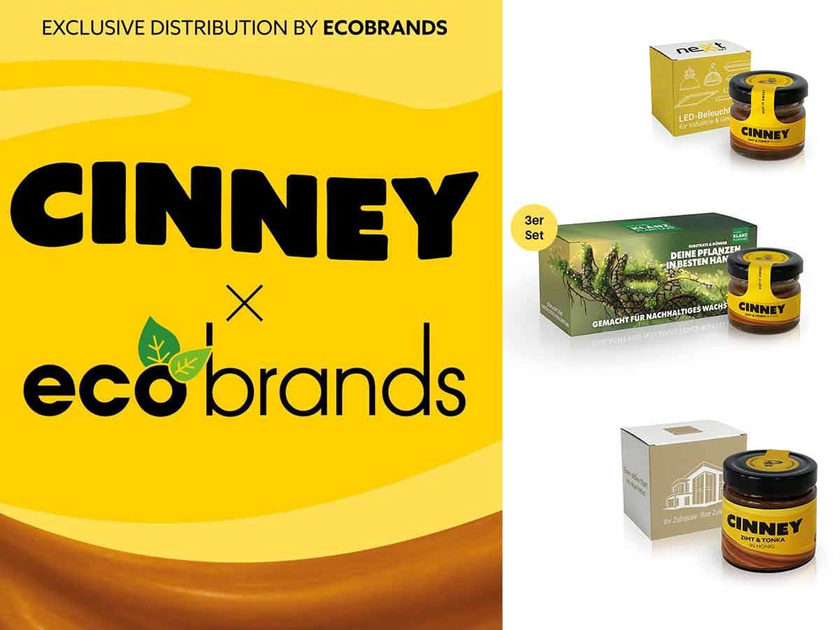 ecobrands ist exklusiver Distributor für CINNEY in Europa im Bereich promotional products