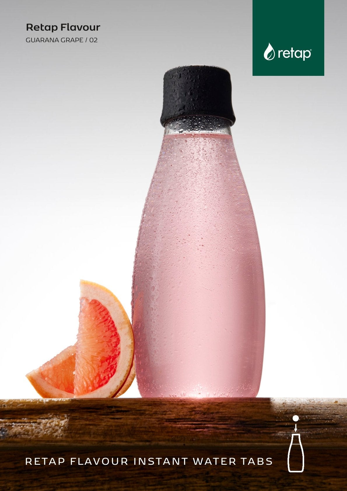 Retap Flavour Instant Water Tabs: Guarana/Grapefruit