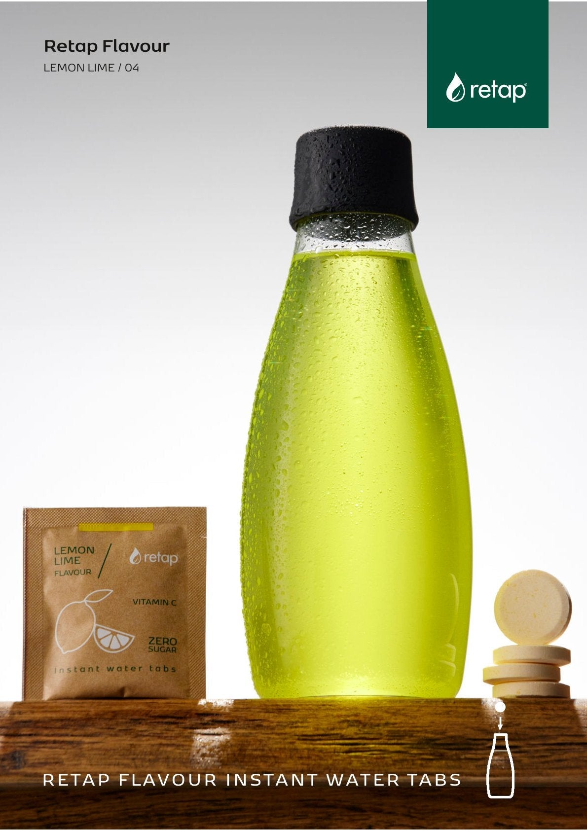 Retap Flavour Instant Water Tabs: Lemon/Lime