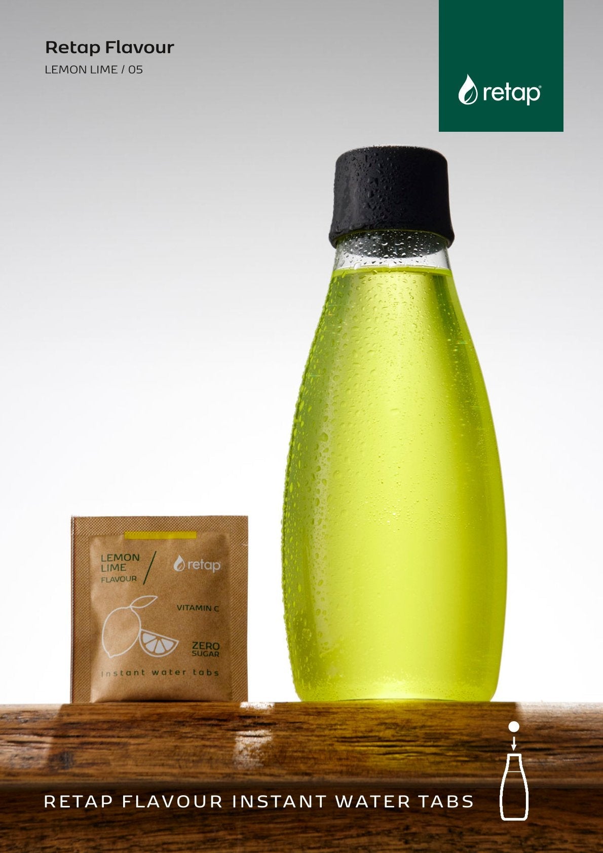 Retap Flavour Instant Water Tabs: Lemon/Lime