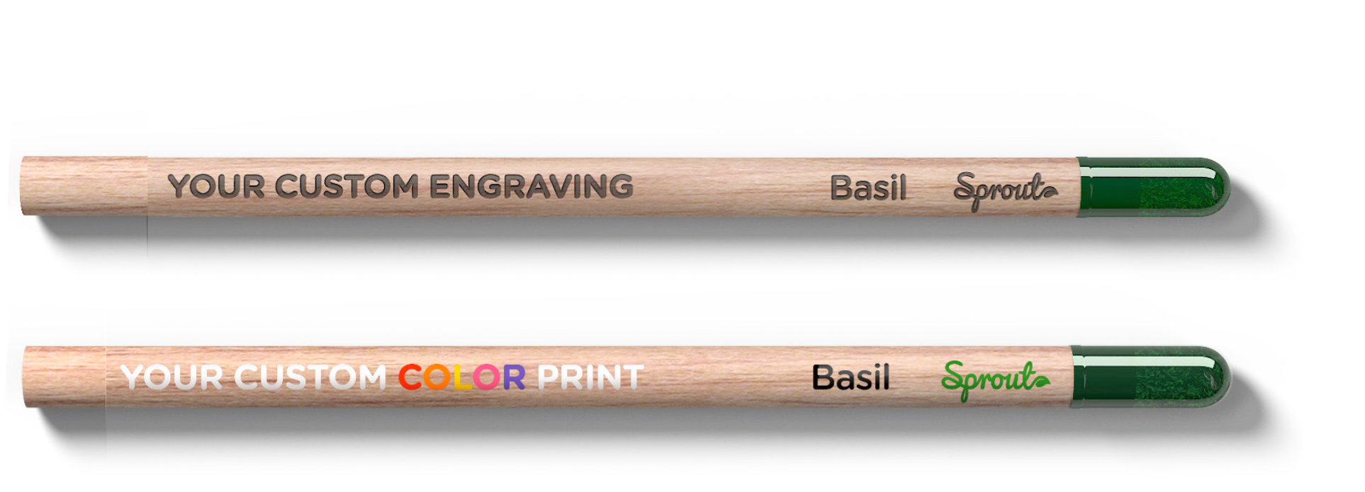SPROUT Mini-Bleistift mit Gravur oder 4-c Druck inkl. Ansteckkärtchen